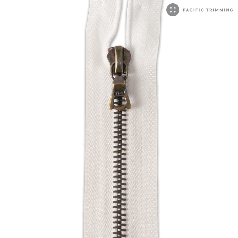 M8 One Way Cotton Tape Dyeable Zipper
