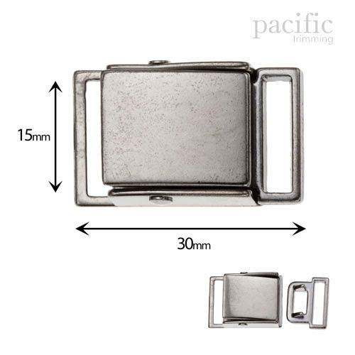 15mm Front Buckle Closure Nickel