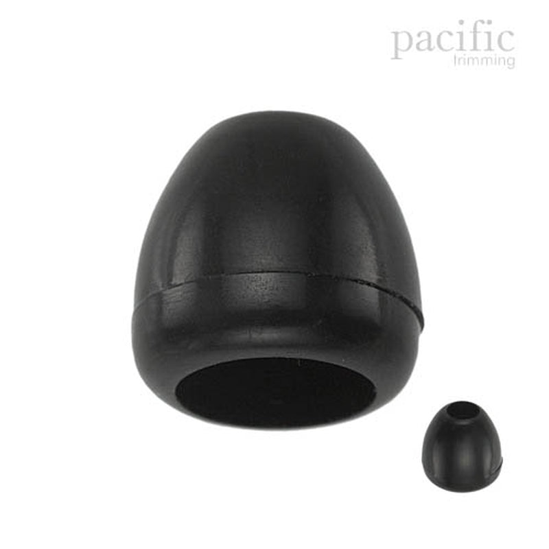 4mm Plastic Cord End Black