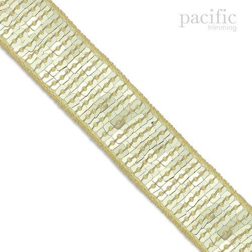 Square Sequin Trim Multiple Sizes Yellow