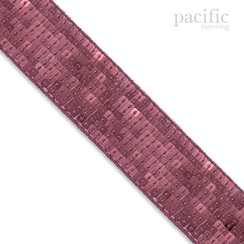 Square Sequin Trim Multiple Sizes Rose Pink