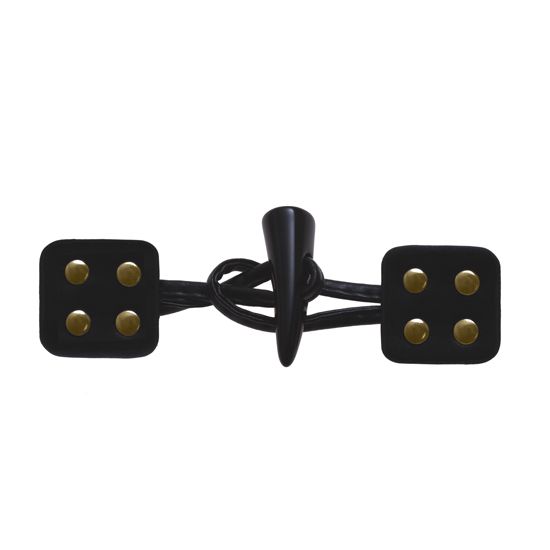 6 Inch Leather Closure Black/Gold