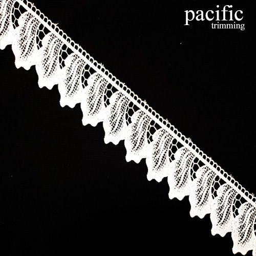 1.88 Inch Polyester Lace Trim White