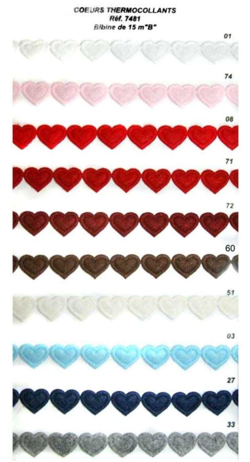 Premium Quality Heart Trim (Sew or Iron on)