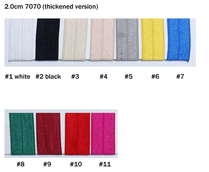 Satin Fold Over Elastic Multiple Colors and Sizes
