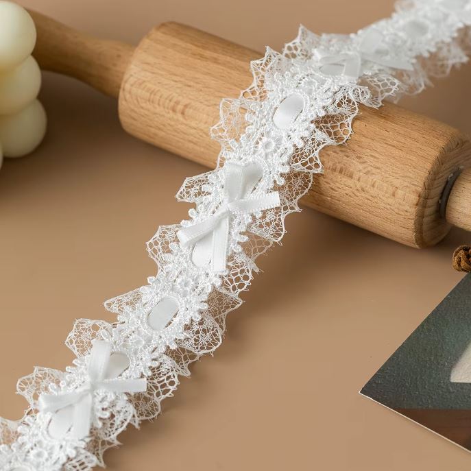 4cm Colorful Embroidered Lace Ribbon