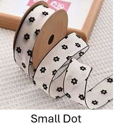 4cm Flocked Floral Organza Ribbon