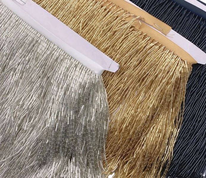 Glass Beaded Tassel Fringe Trim