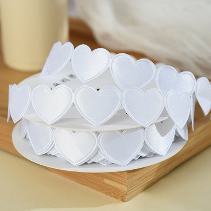 Heart Shaped Edge Woven Ribbon - White / Yard / 2.5cm