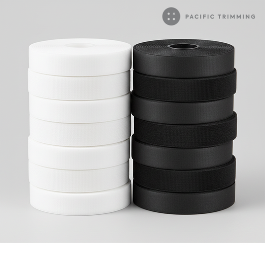 Premium Quality Velcro Sew on Hook and Loop Fastener Tape White and Black