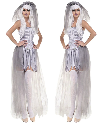 [*Halloween 30% Sale*]Phantom Elegance Ghostly Bride Costume