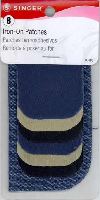 Singer Iron-On Mending Patches Combo – Denim & Twill (8 Pack)