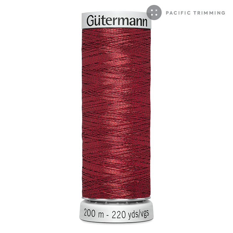 Gutermann Dekor Metallic Embroidery Thread 200M 29 Colors