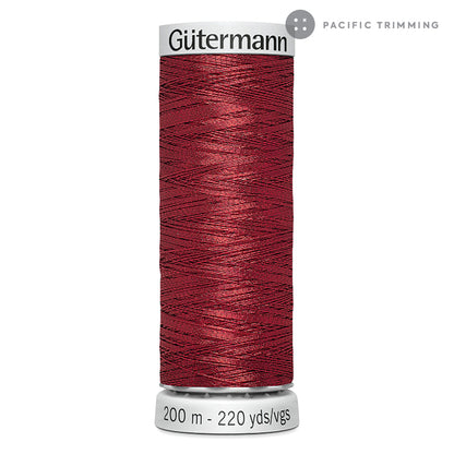 Gutermann Dekor Metallic Embroidery Thread 200M 29 Colors