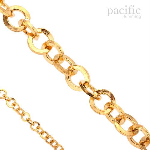 Round Flat Chain Gold