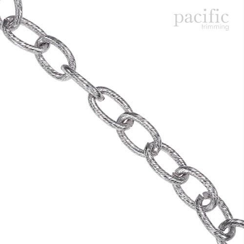 Textured Matte Silver Chain