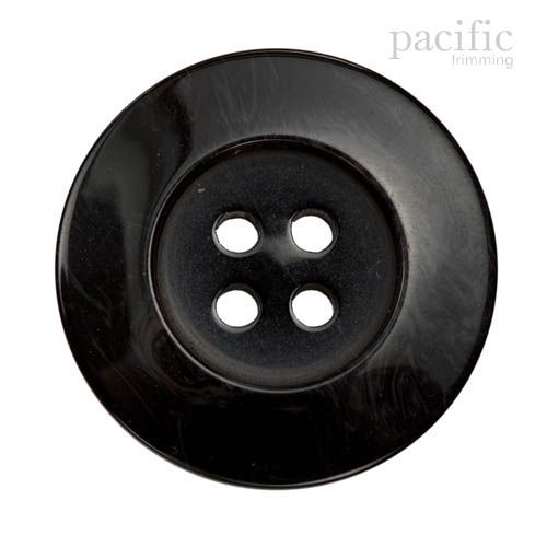 Marble 4 Hole Polyester Jacket Coat Button Black