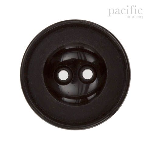 Round 2 Hole Nylon Button 125019BA Black