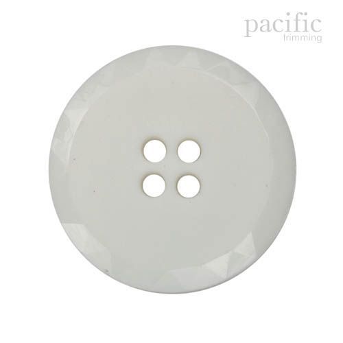 Round 4 Hole Nylon Button 125127BA White