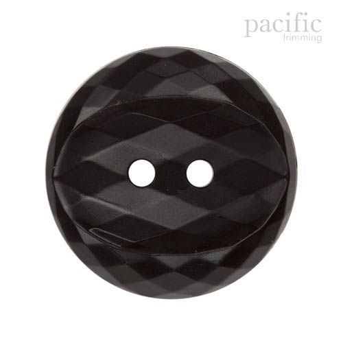 Round 2 Hole Nylon Button 125144BA Black