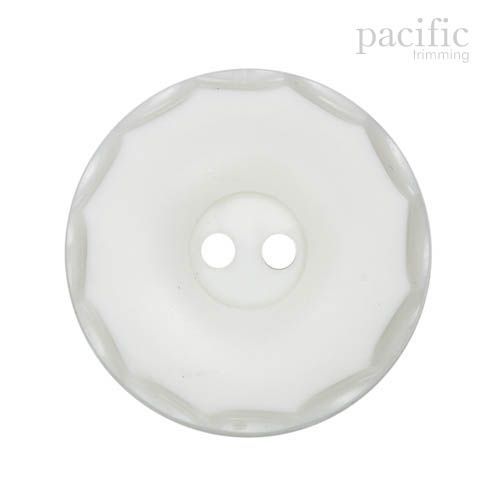 Round 2 Hole Nylon Button 125152BA White