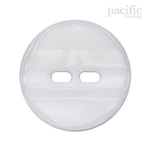 Round 2 Hole Nylon Button 125724BA White