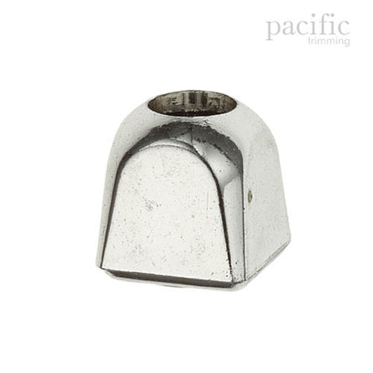 5mm Plastic Cord End Silver