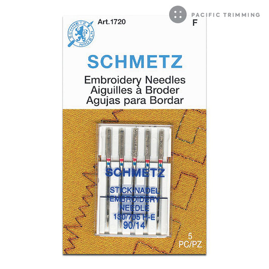 Schmetz Embroidery Needles, Size 90/14
