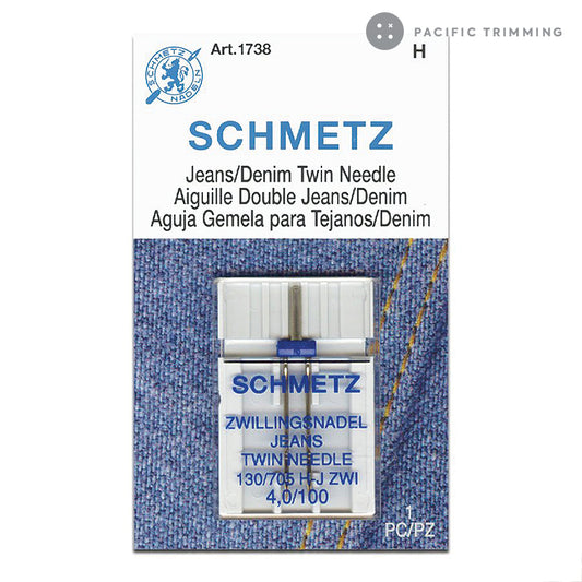 Schmetz Jeans/Denim Twin Needle, Size 4.0/100