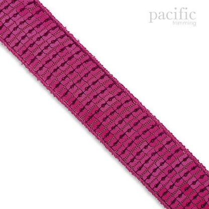 Square Sequin Trim Multiple Sizes Hot Pink