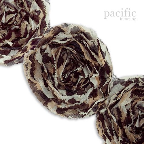 4.5 Inch Rosette Trim Leopard