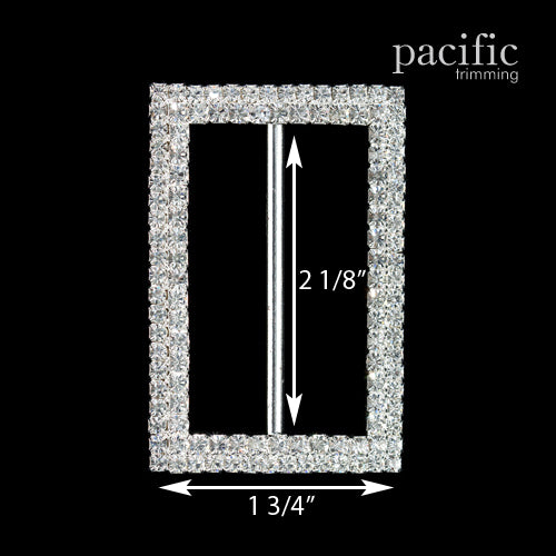 Preciosa 2 Row Rhinestone Buckle Slider 30081