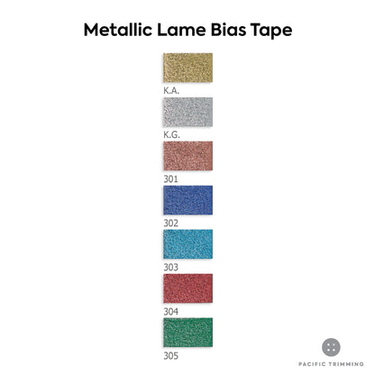 Biyelli Metallic Lame Bias Tape