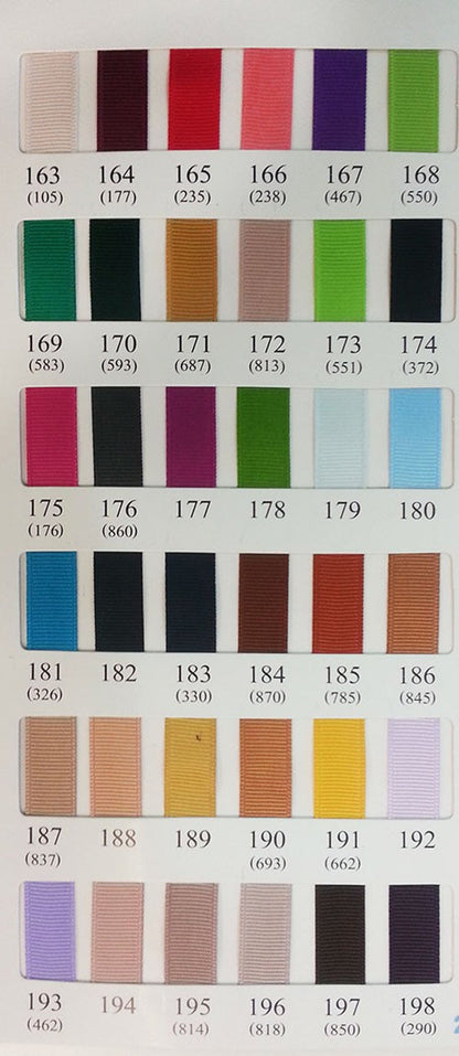 Polyester Grosgrain Ribbon Tape 2 Sizes Multiple Colors