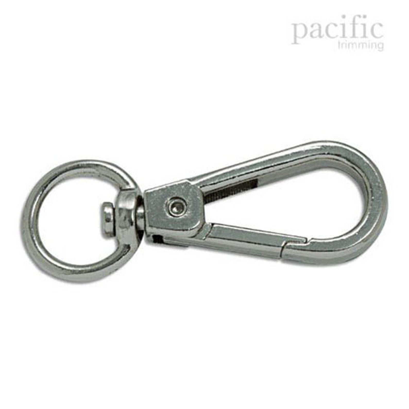 0.5 Inch Push Gate Swiveling Snap Silver