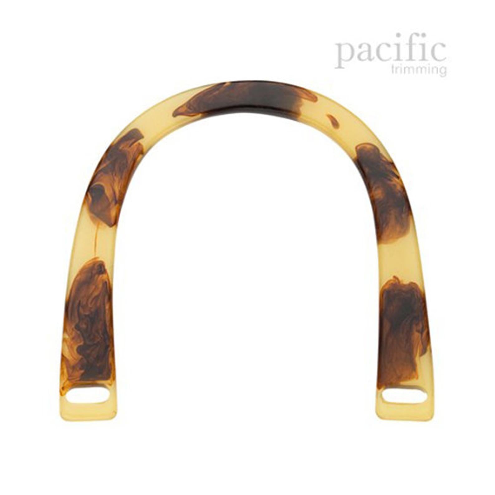 5.38 Inch Acrylic Horse Shoe Handle Brown