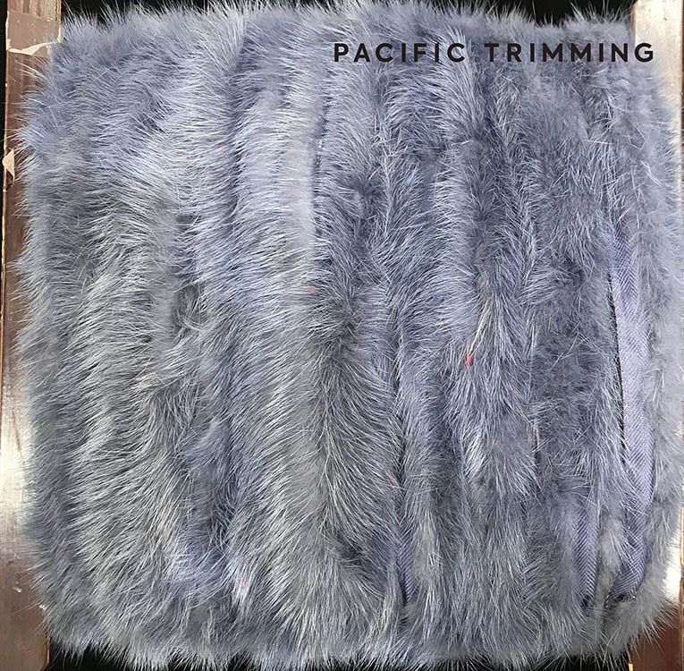 1 Inch Soft Mink Fur Trim Gray