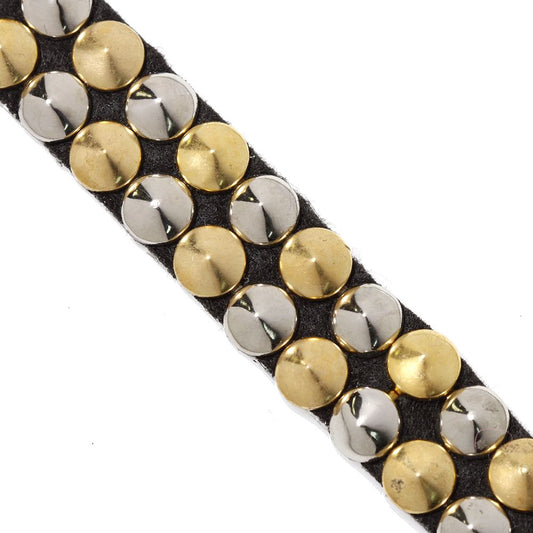 16mm Iron On Stud Trim Silver/Gold