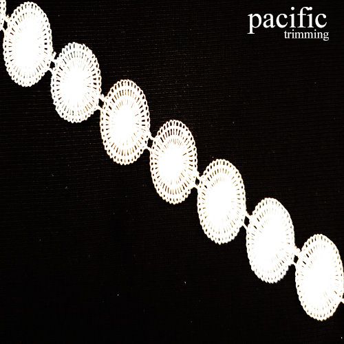 1 Inch Polyester Lace Trim White