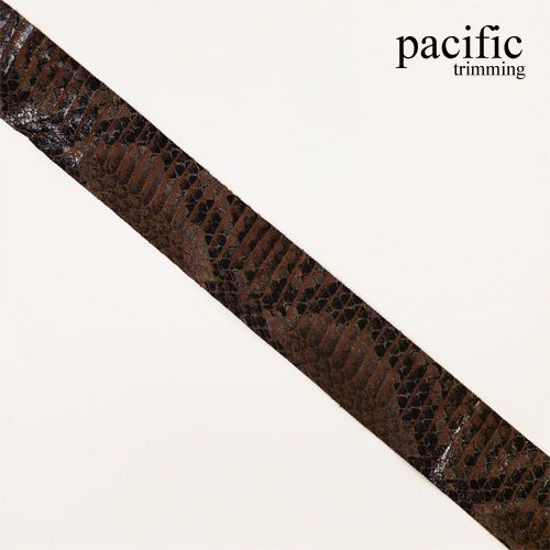 Faux PU Trim Brown Snake Print 2 Sizes